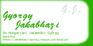 gyorgy jakabhazi business card
