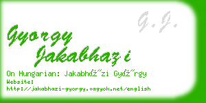 gyorgy jakabhazi business card